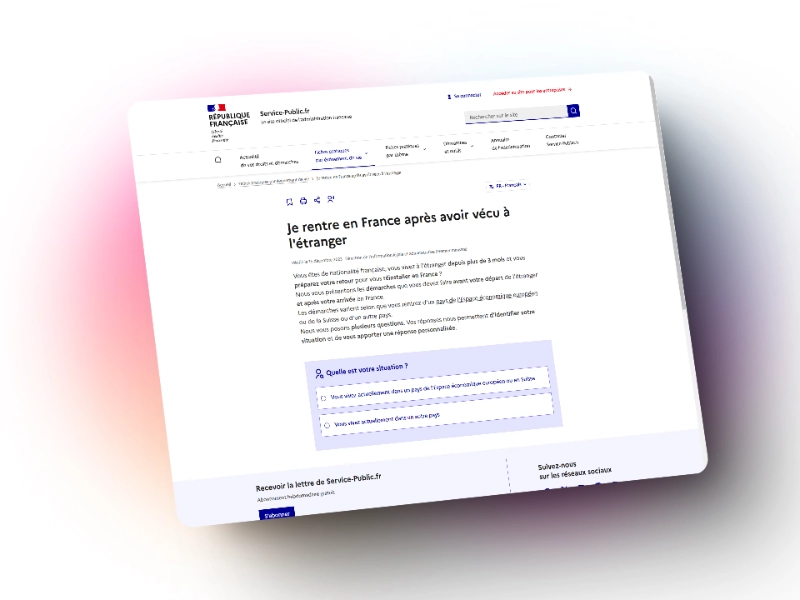 Simulateur Retour En France - Direct Déménagement International